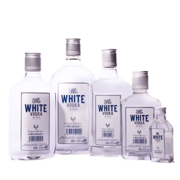 White Vodka botellas